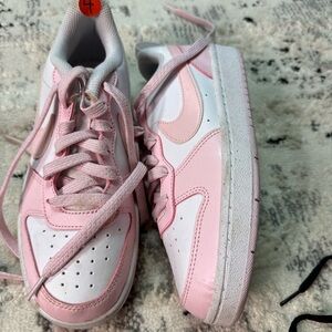 Nike size 4 Pink and White Sneakers